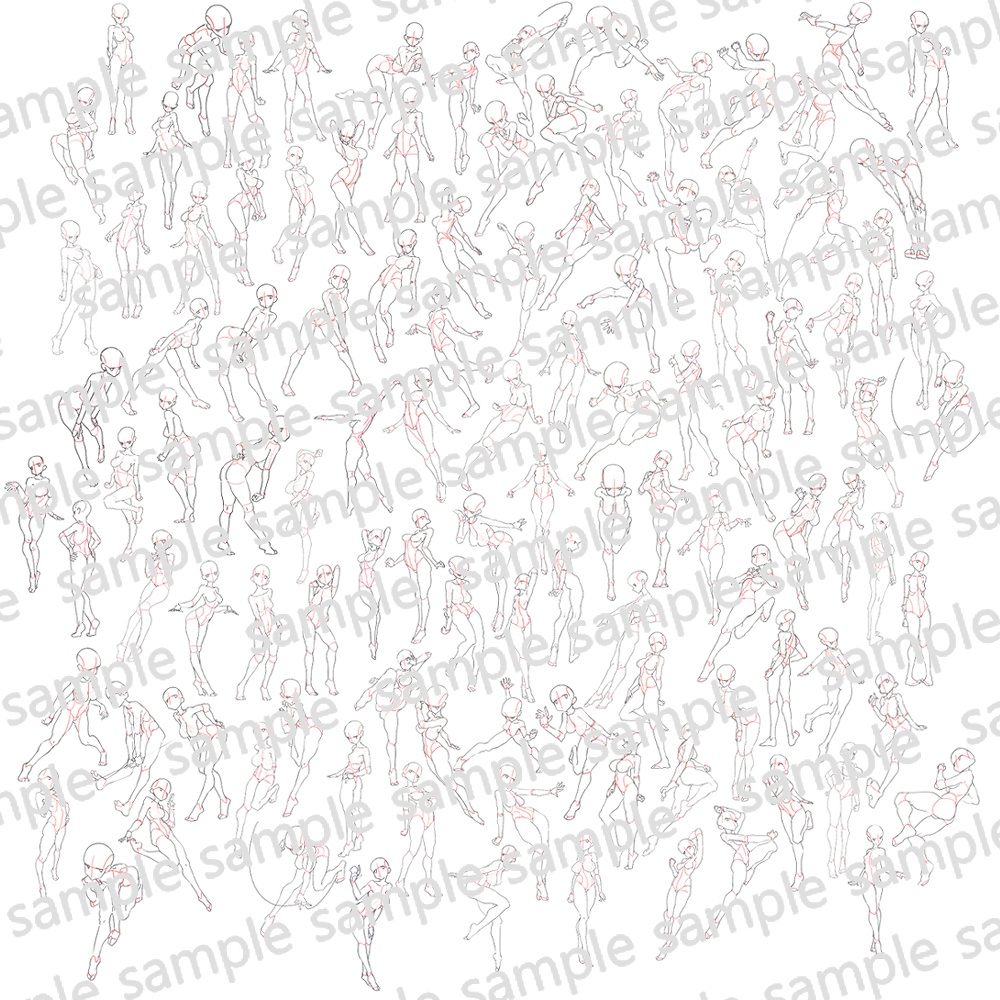 女性スタンディングポーズ112種