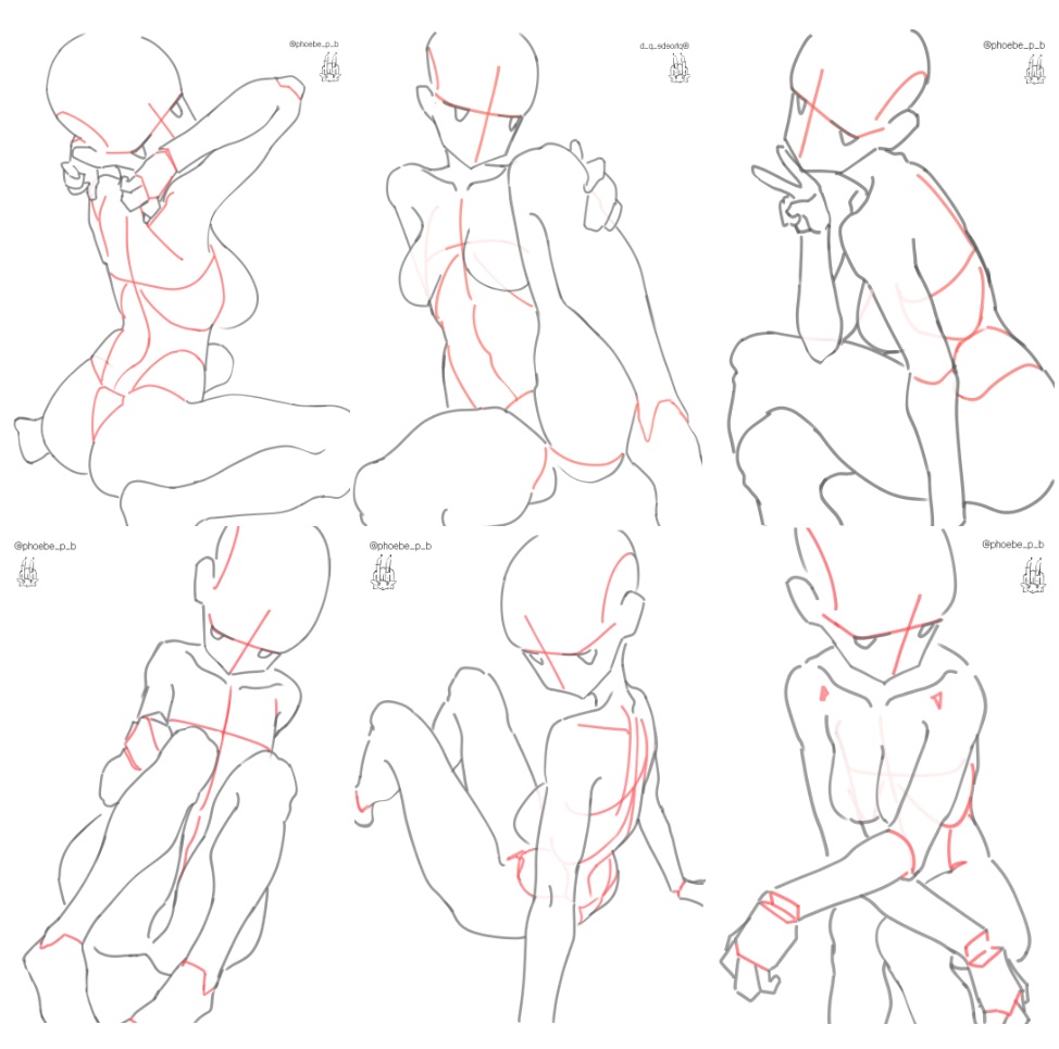 女性シッティングポーズ101種