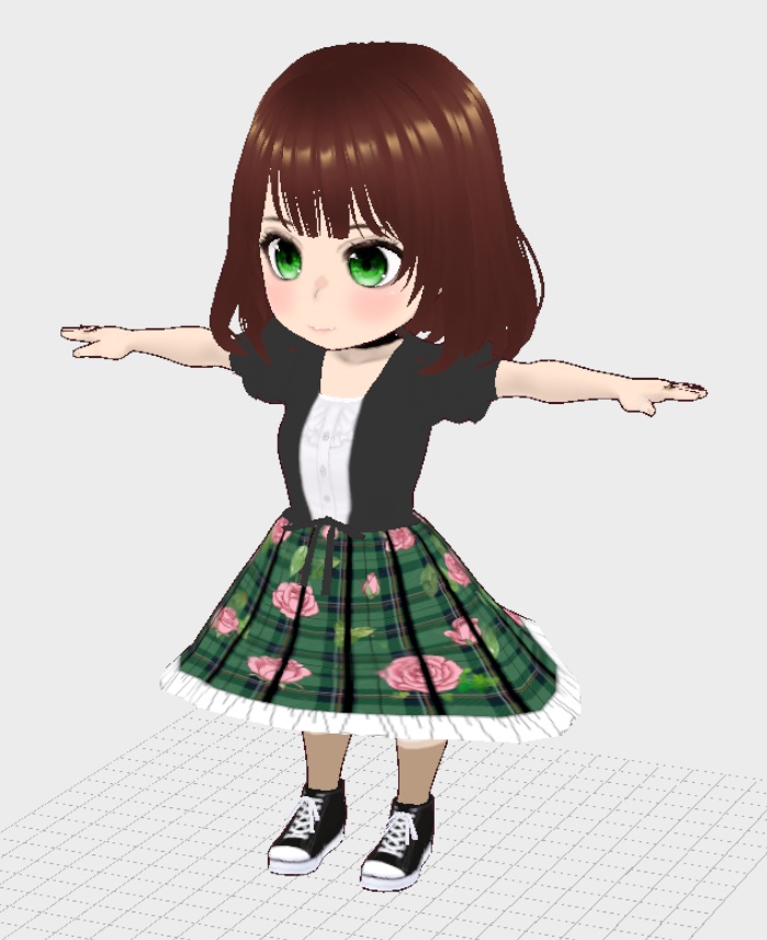 【3Dロイド&Sロイド】くらら(オリジナル3Dモデル)★着せ替え可能