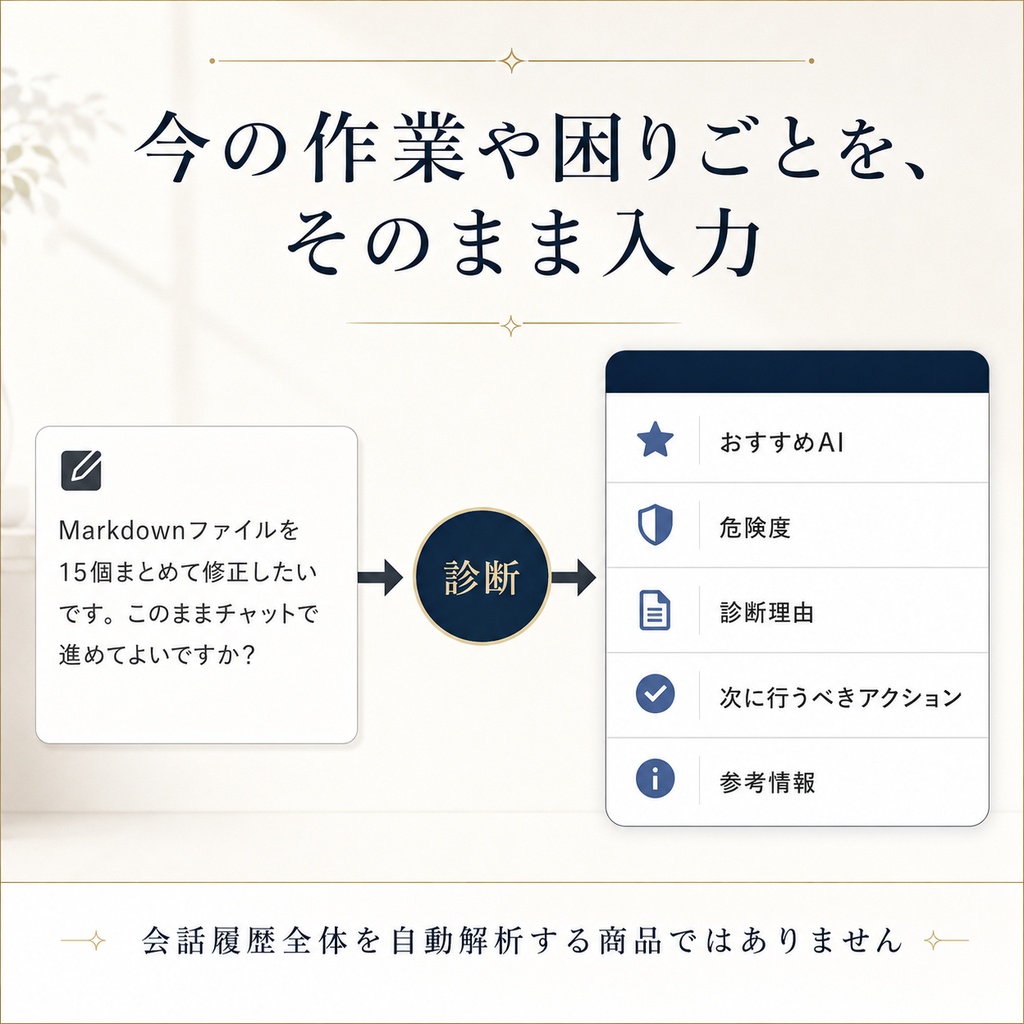 AI Navigator Suite - AIとの遠回りを減らす診断システム -