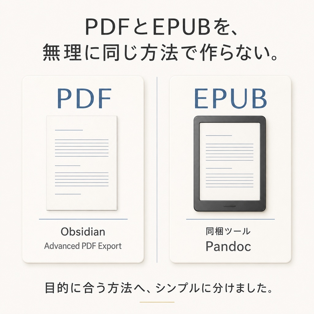Publishing OS PDF / EPUB版|Markdown原稿をPDF・Kindle用EPUBへ変換するWindows向けセット