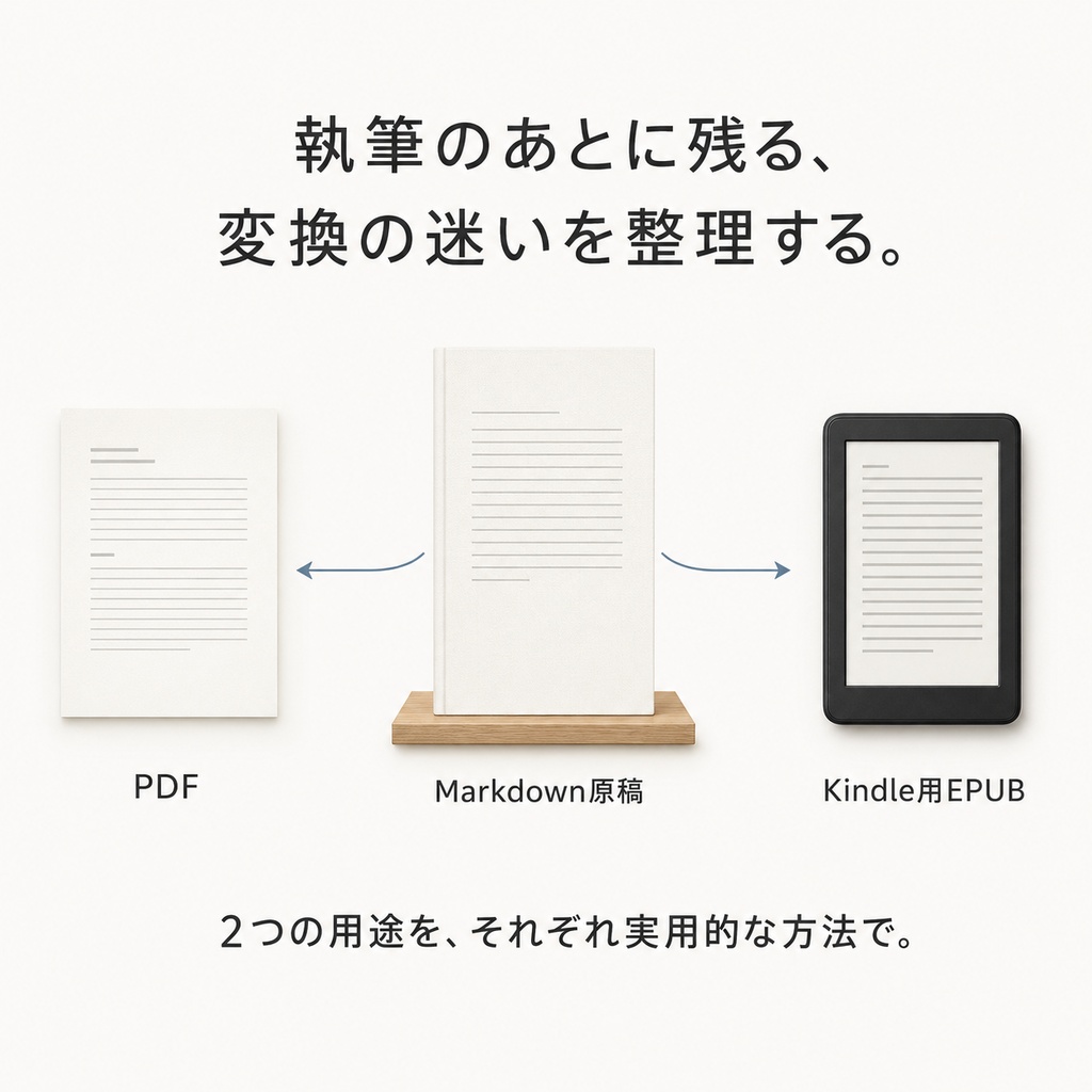 Publishing OS PDF / EPUB版|Markdown原稿をPDF・Kindle用EPUBへ変換するWindows向けセット