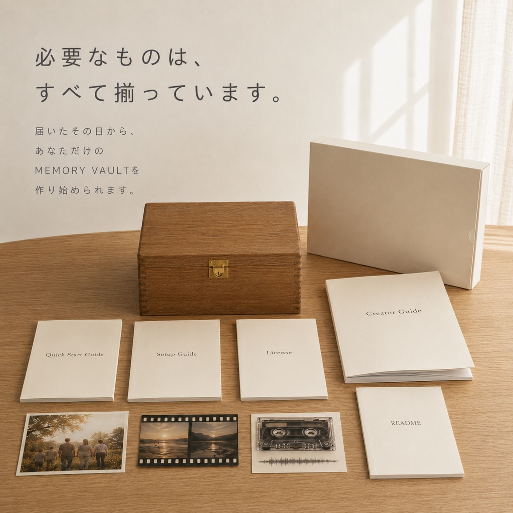 MEMORY VAULT ― 記憶の金庫 - 写真・動画・音声をゲーム体験として残せるWebアプリ -