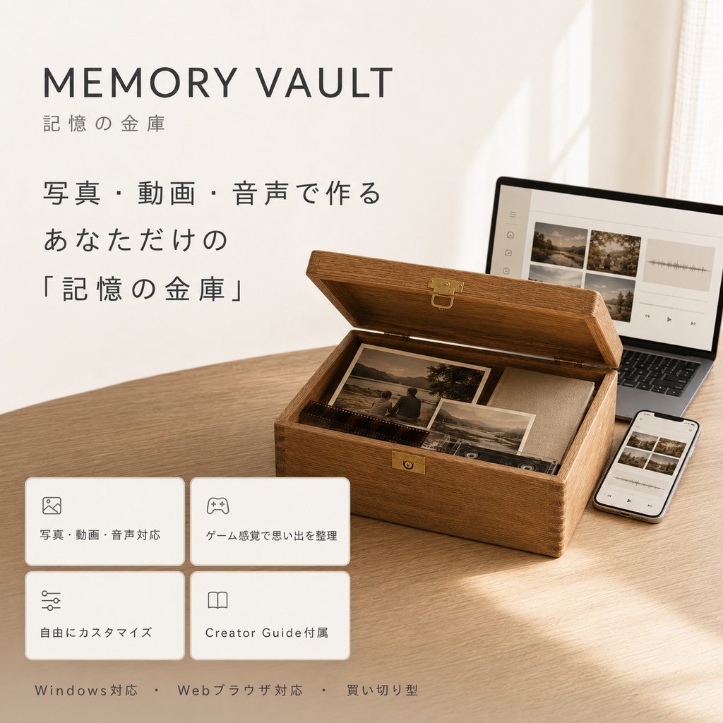 MEMORY VAULT ― 記憶の金庫 - 写真・動画・音声をゲーム体験として残せるWebアプリ -
