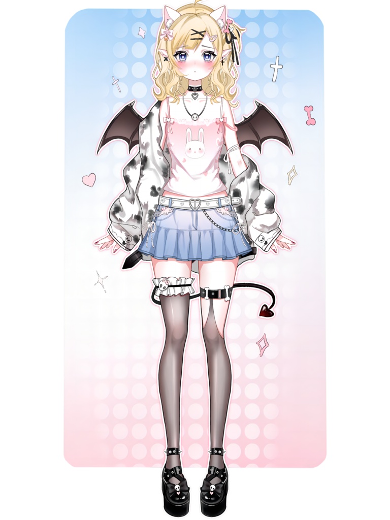 【Live2D】【VTS対応】悪魔/猫耳少女 Vbリップ形状があります