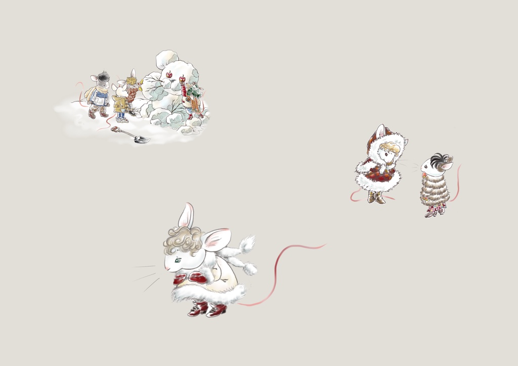 絵本『ゆきの日のこねずみたち』