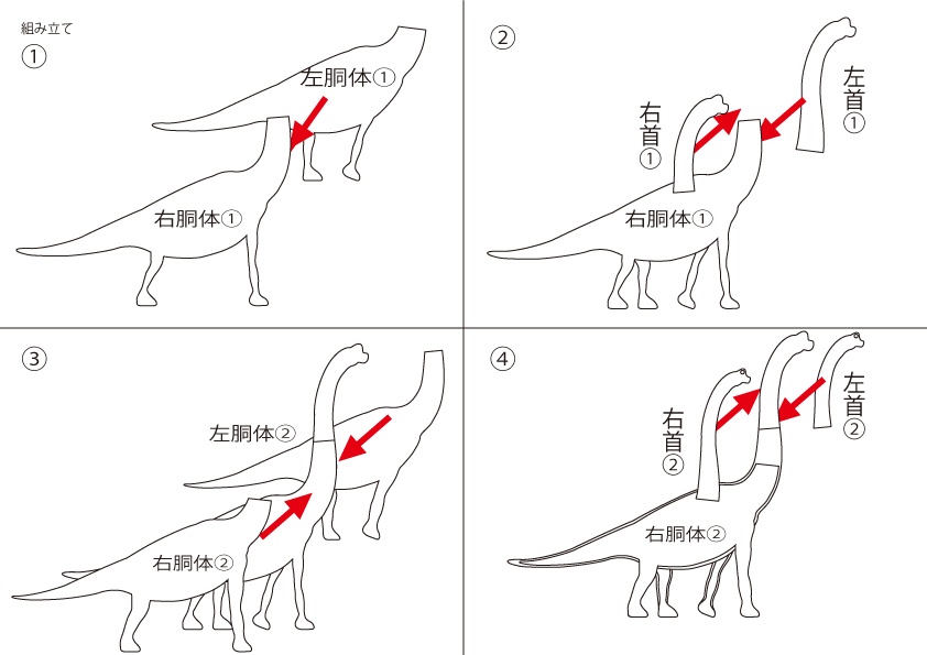 ブラキオサウルス ダンボールクラフト型紙