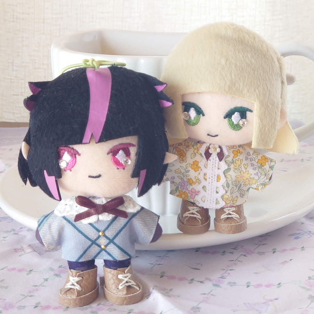 10cmぬい用シャツセット チェック&フラワー - Lilium - BOOTH