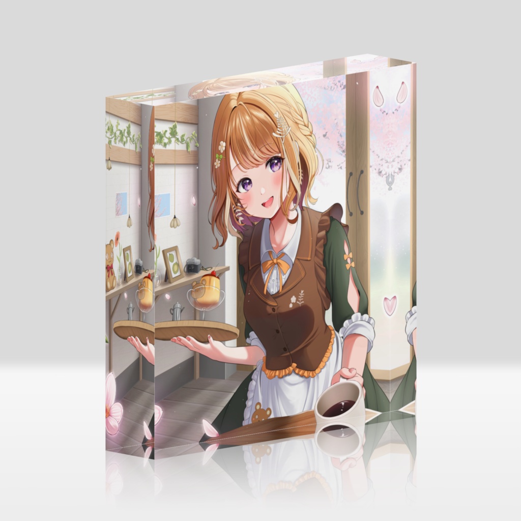 【3周年記念】アクリルブロック10×10cm(口開け)