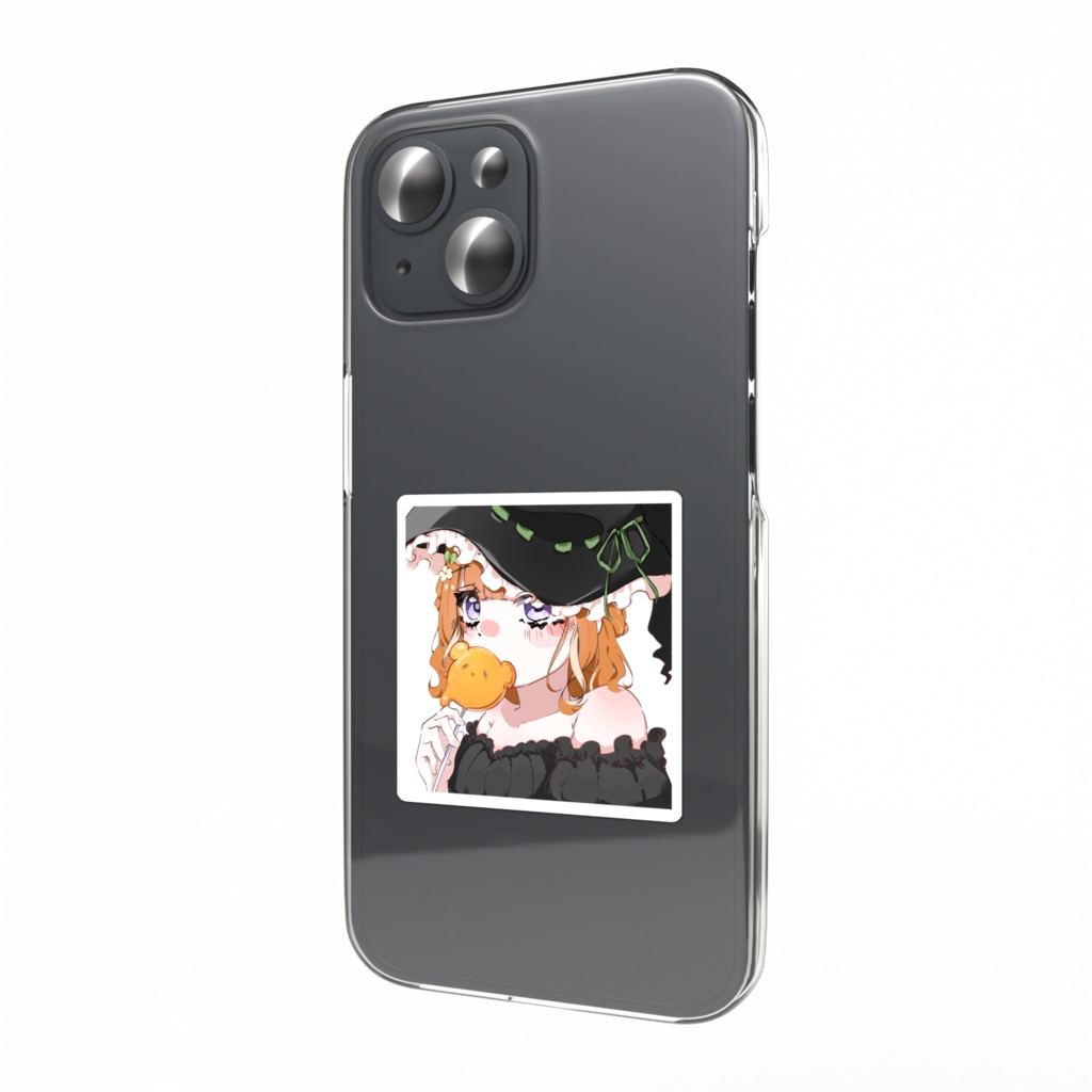【ハロウィン限定】黒魔女スマホステッカー5.5×5.5cm