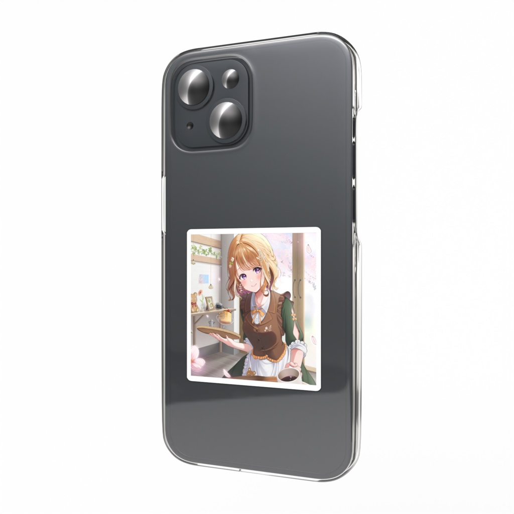 【3周年記念】カフェスマホステッカー(正方形口閉じ)