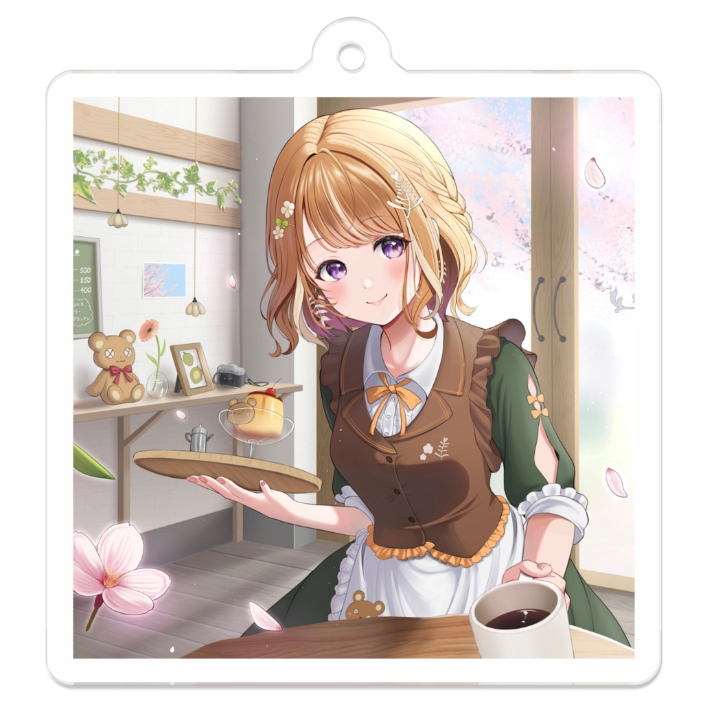 【3周年記念】アクリルキーホルダー(口閉じ)5㎝×5㎝