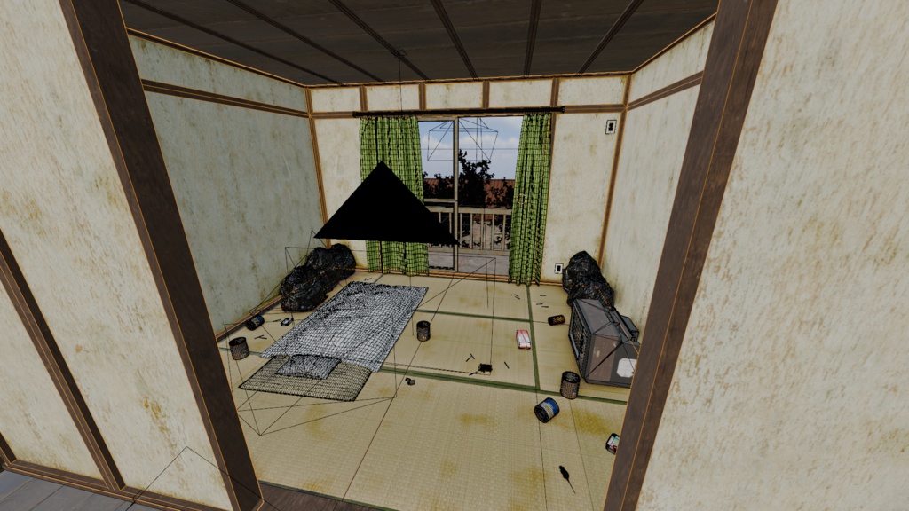 【Blender】汚い部屋Dirty room 3Dモデル