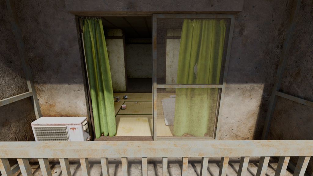 【Blender】汚い部屋Dirty room 3Dモデル