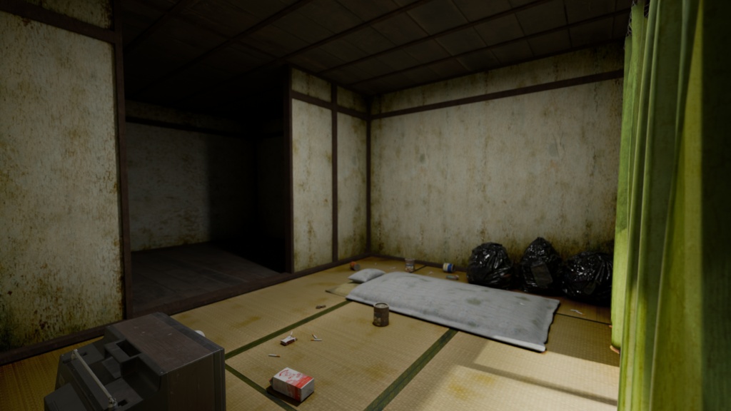 【Blender】汚い部屋Dirty room 3Dモデル