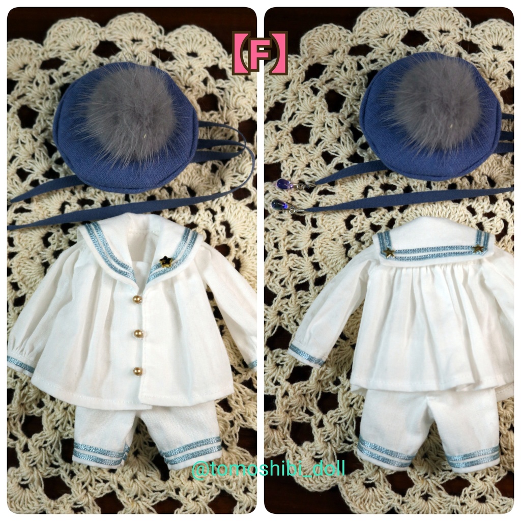 【即納品】【imda1.7用お洋服】星襟セーラー