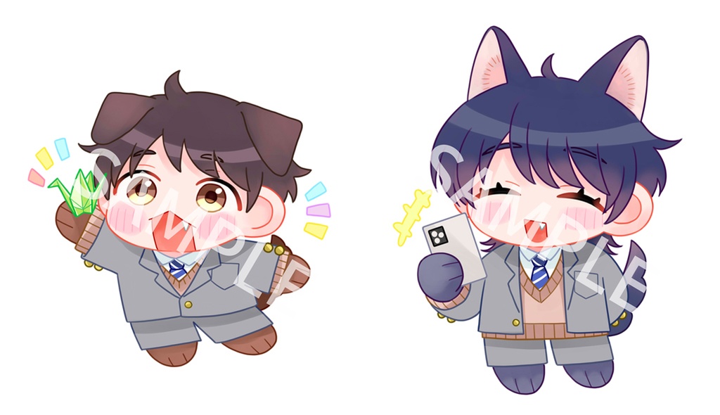 「かわいいきみ」きらきらステッカー(2枚セット)