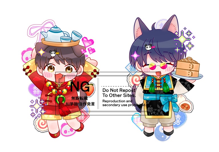 「かわいいきみ」きらきらステッカー(2枚セット)