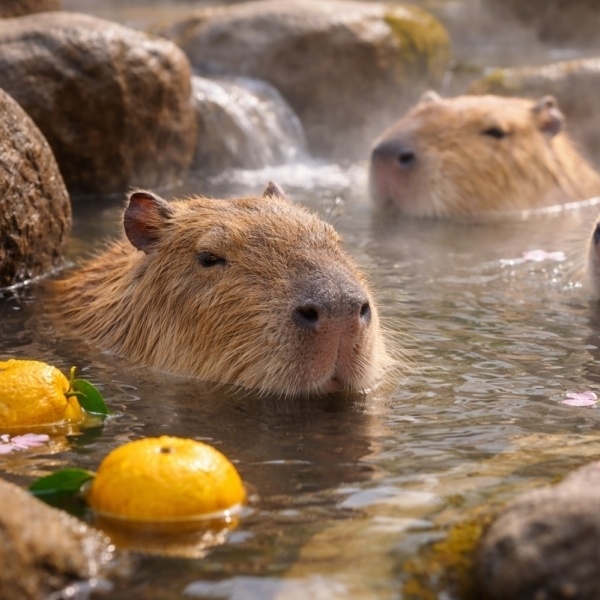 【無料フリーBGM】のんびりカピバラの温泉タイム(商用利用可)