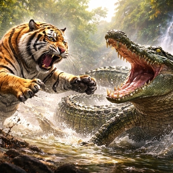 【無料フリーBGM】トラVSワニ(商用利用可)