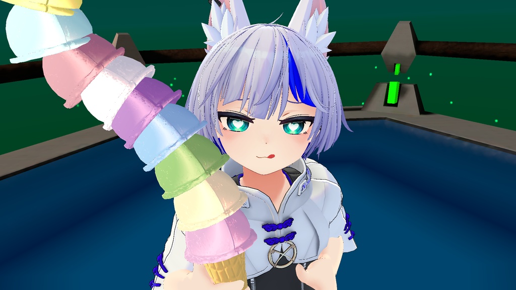 超ロングアイス3Dモデル【ゆれる!】【通常サイズ入り】