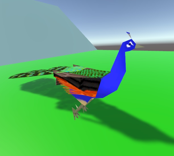 【無料!】クジャクアバター【△248】【求愛モーション+飛行モーション付き】