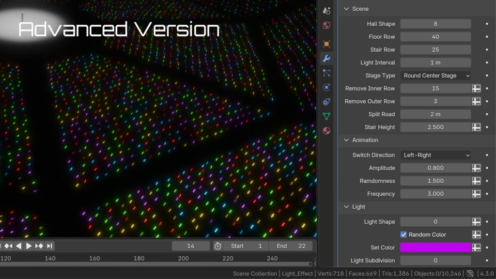 【Blender+動画素材】ゆらゆらペンライト