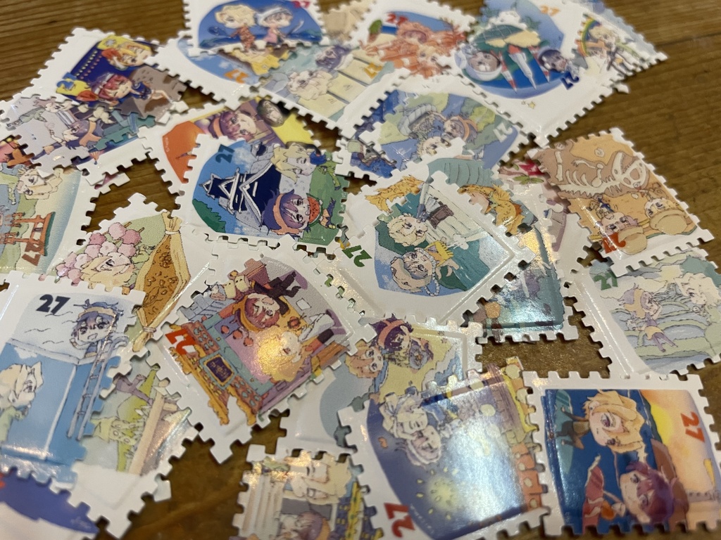 フーナラと47都道府県切手型シール