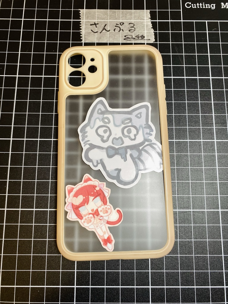 ステッカー【アライグマ&メイド】