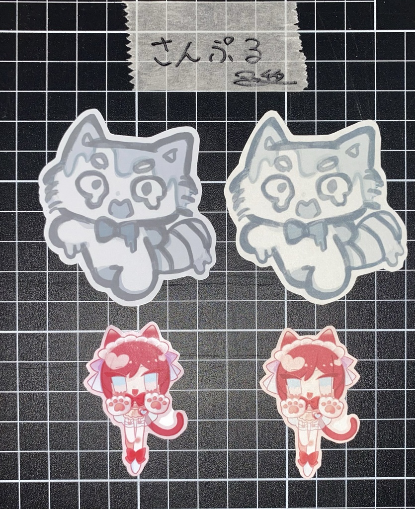 ステッカー【アライグマ&メイド】