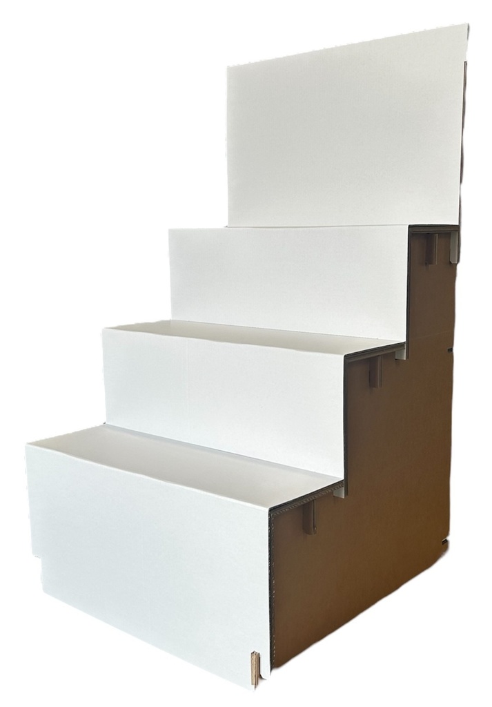 組立式展示台 はれのぶたい(大)3段 ホワイト/ブラック(603)