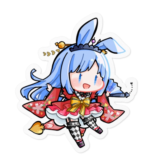 【3周年記念🎉】うさぎステッカー ホワイト