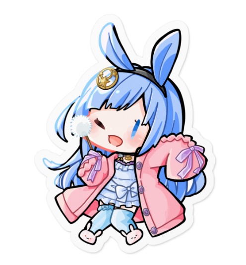【3周年記念🎉】うさぎステッカー ホワイト