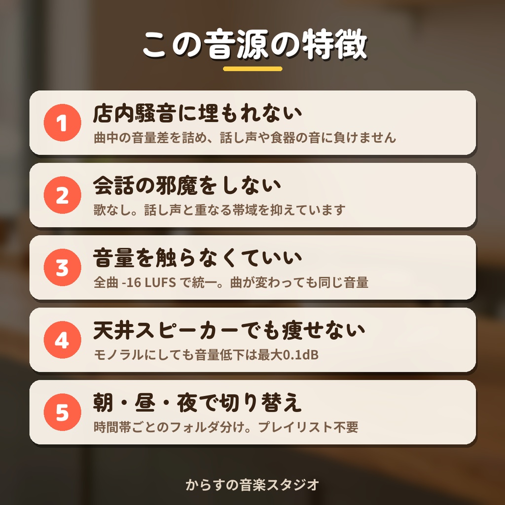 【著作権フリー・商用利用可】カフェ・ベーカリーの店内BGM 25曲78分 Vol.1 買い切り【シングル店舗】