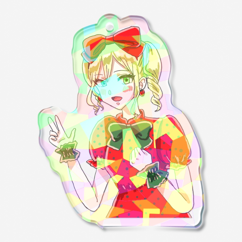 いちご♡ホログラムアクキー