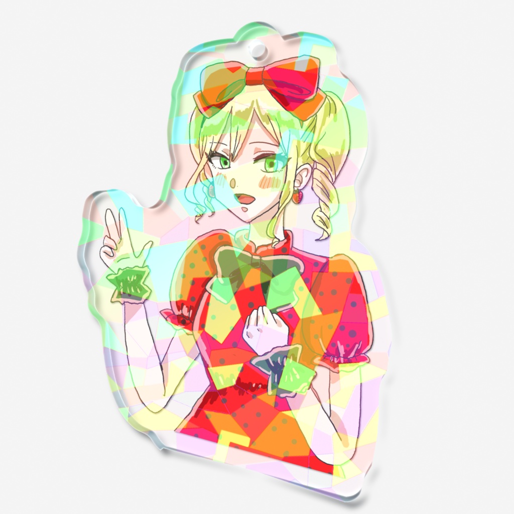 いちご♡ホログラムアクキー