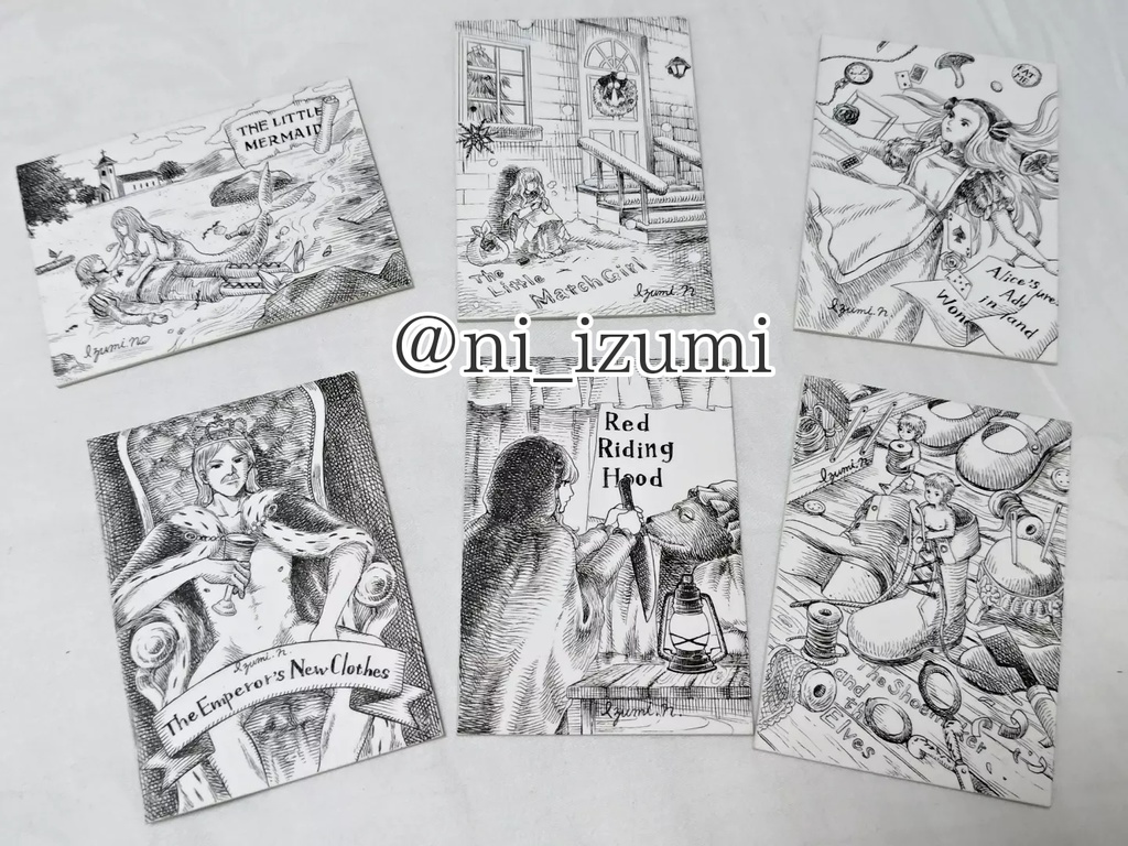 アナログイラストのオーダーメイド モノクロ