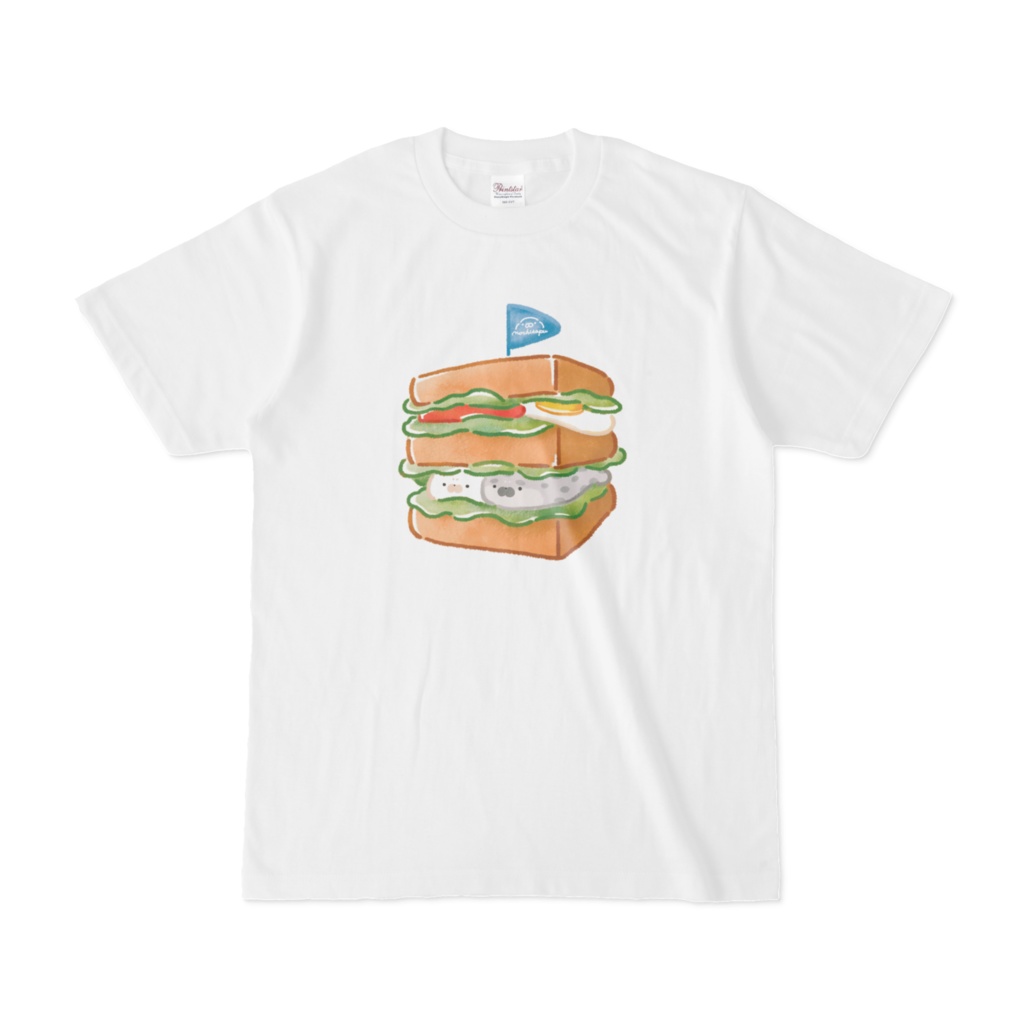 もちたぷあざらしハンバーガーTシャツ