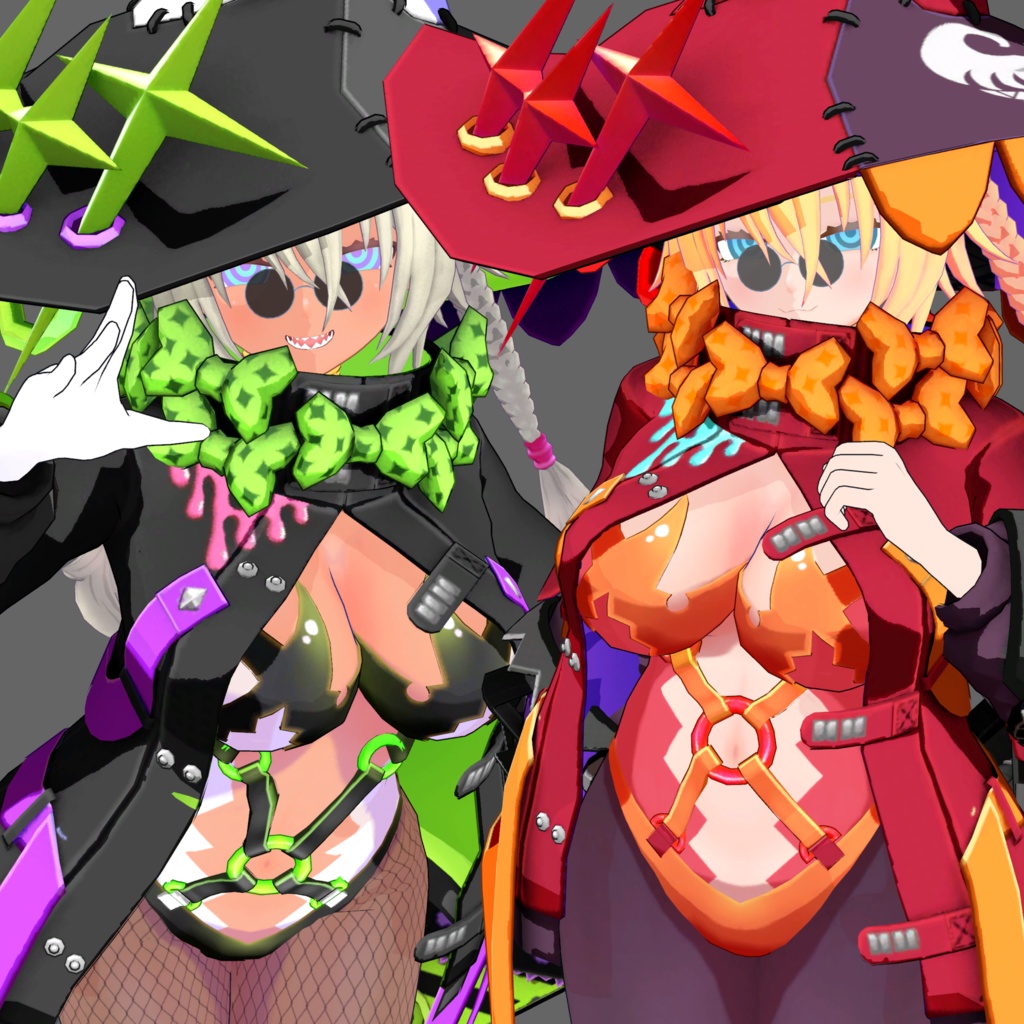 「サメの魔女」VRC/VRM対応女性型3DモデルPB対応