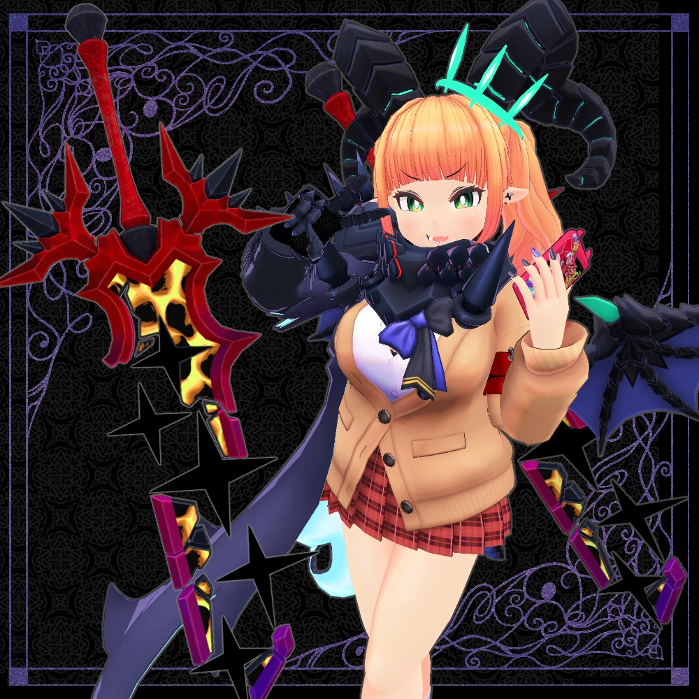 「魔王るお」があらわれた!/VRC想定3Dモデル(PC・QUEST・VRM)PB対応