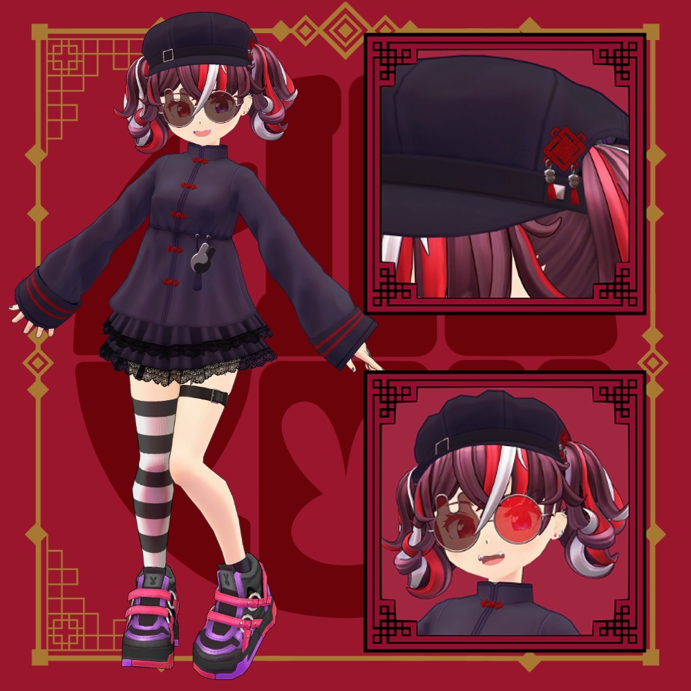 3D衣装「ラビットチャイナワンピース」セット【キセテネ対応】