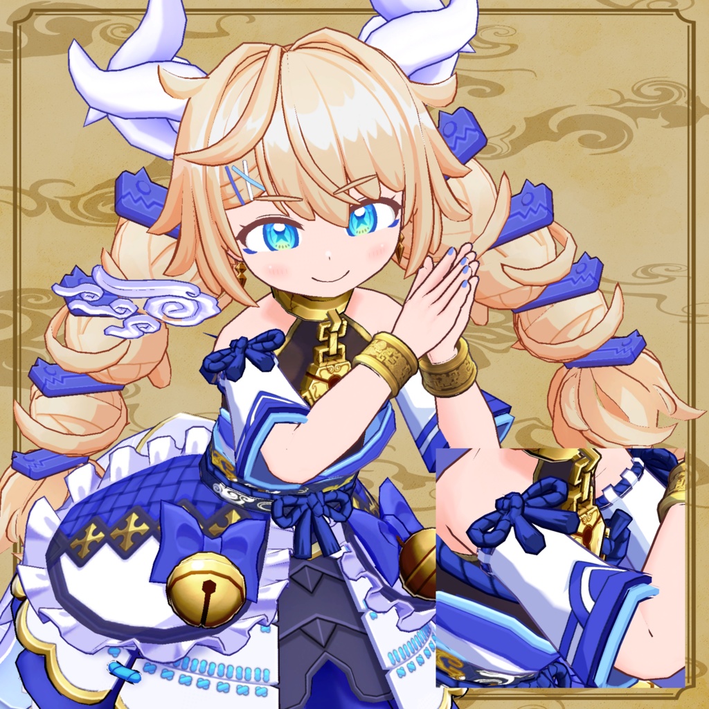 超絶御利益大明神「ここのつさま」オリジナル3Dモデル