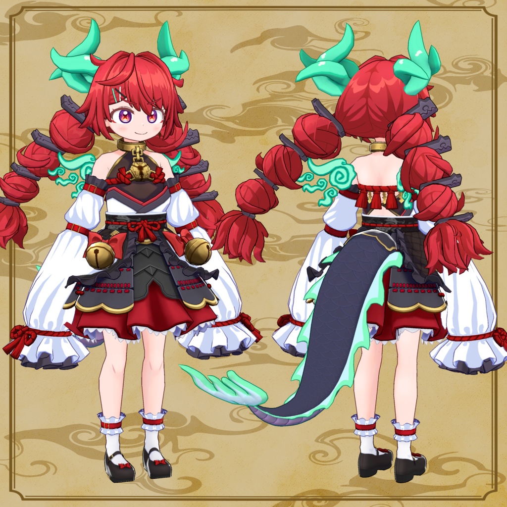 超絶御利益大明神「ここのつさま」オリジナル3Dモデル