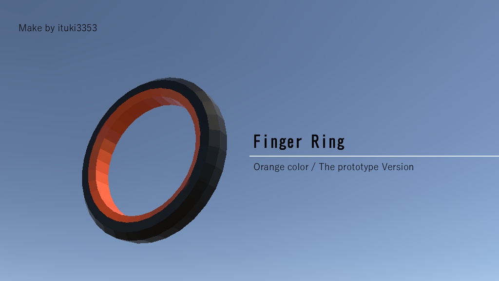 Orange FINGER Ring / The prototype