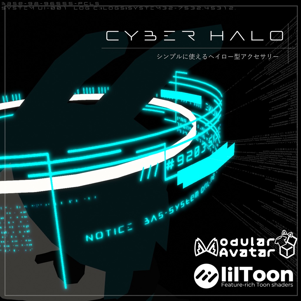 【全アバター対応】Cyber Halo / VRC想定アクセサリー