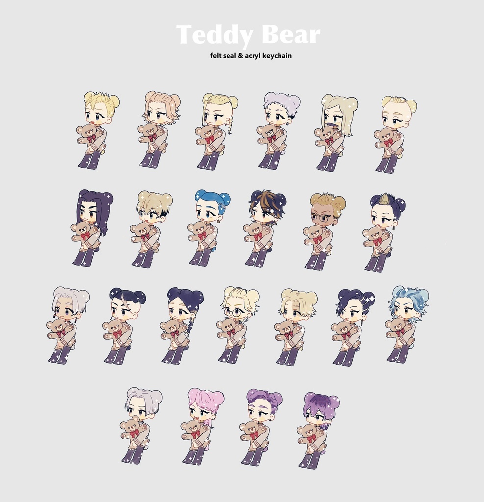 マンジ くまちゃん フェルトシール 厚め