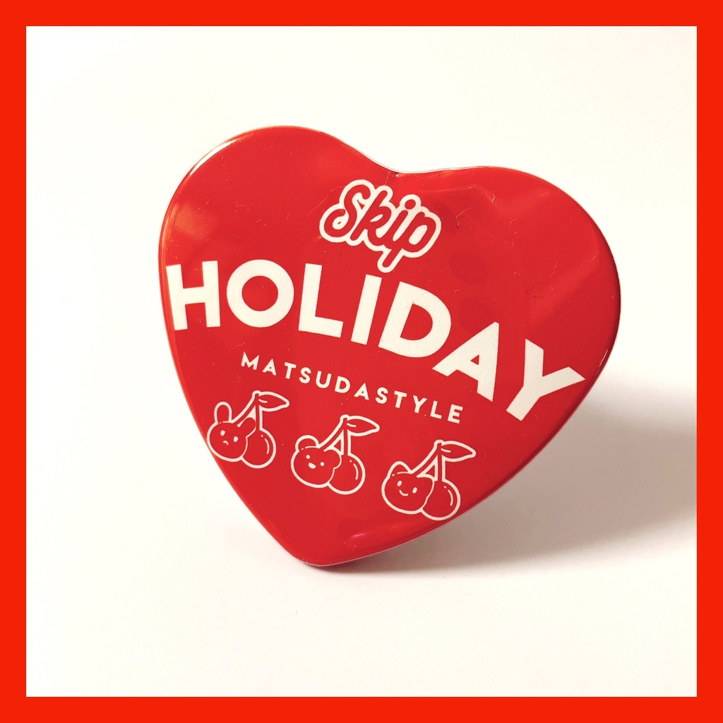 ハート型缶バッチ