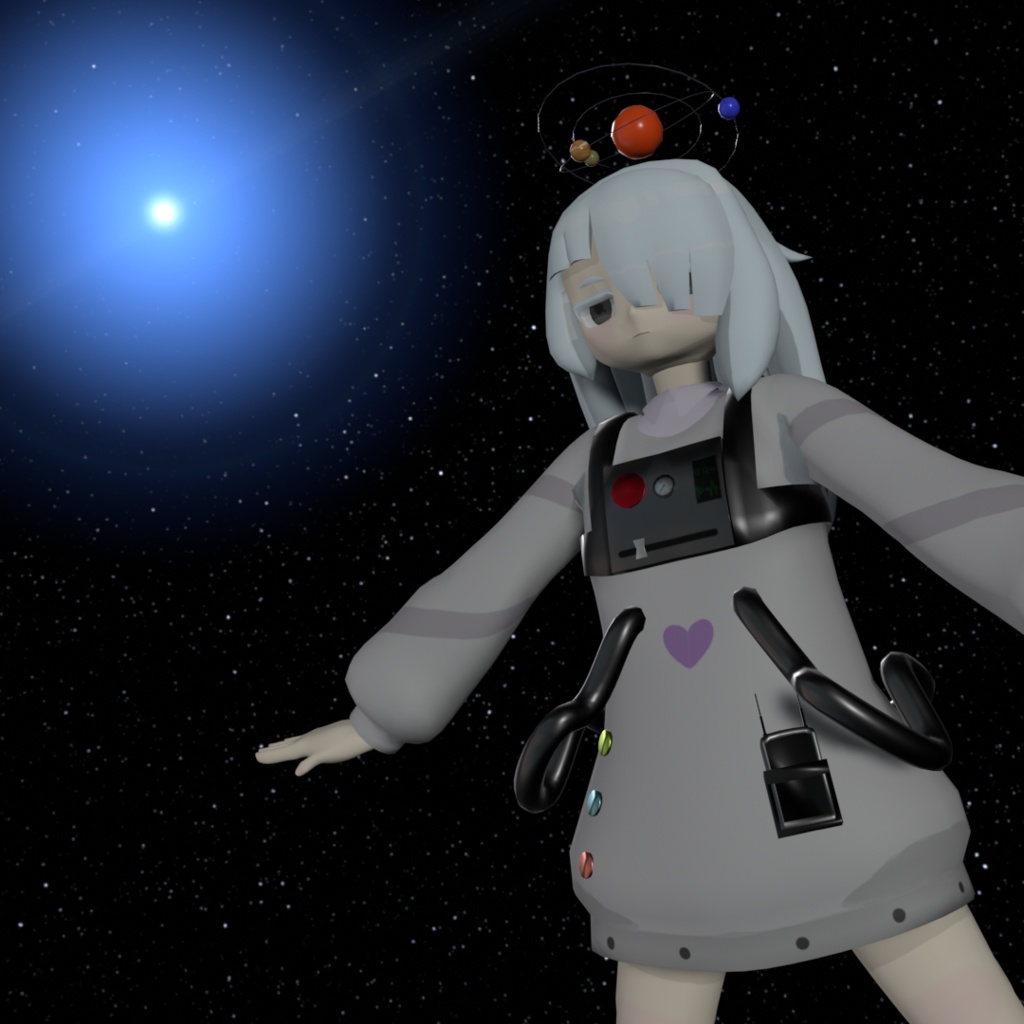 オリジナル3Dモデル「星味 ちょこ」