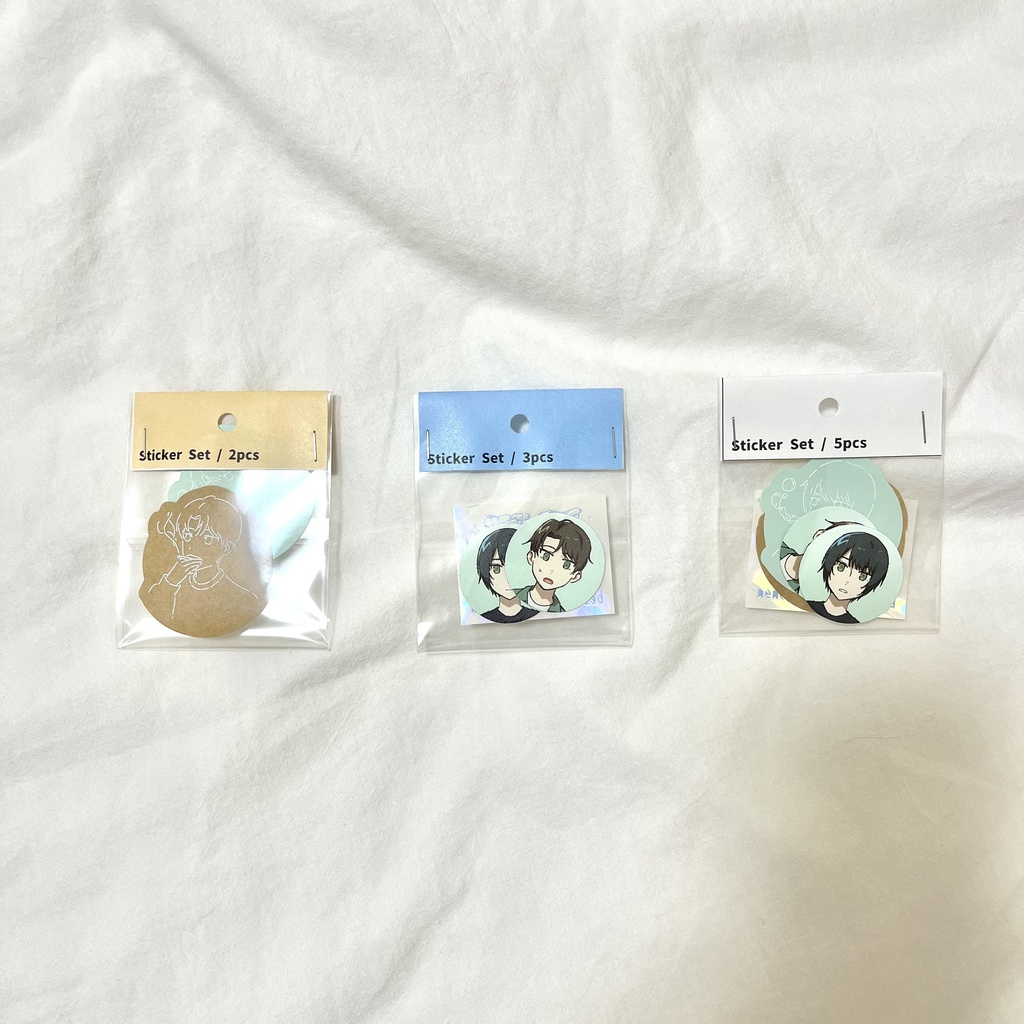 ステッカーセット2pcs/3pcs/5pcs/玄人向け差分全部入りセット