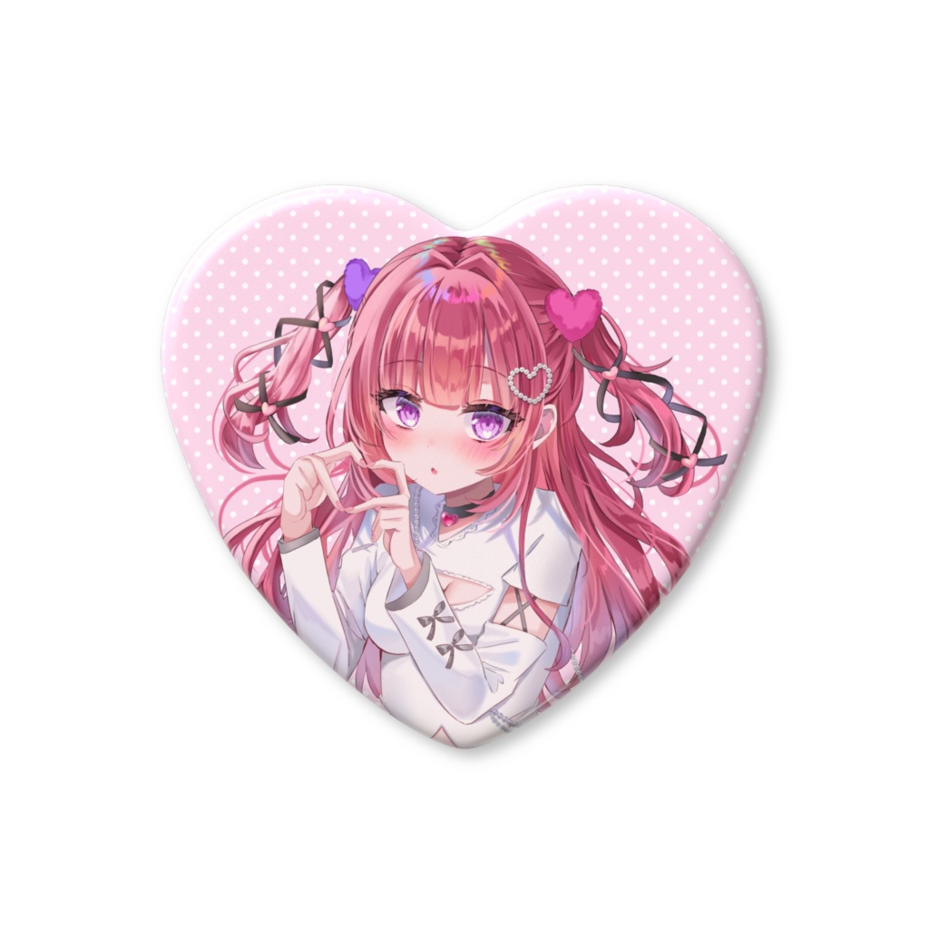 ハート缶バッジA